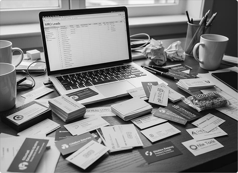 Manual Business Cards and Spreadsheets Followup