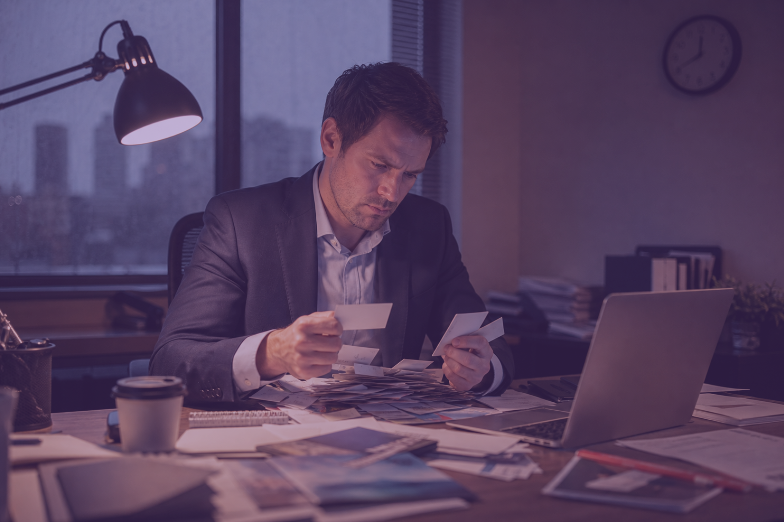 Sales executive struggling with his trade show follow-up process